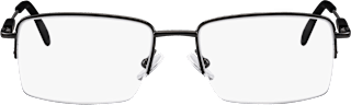 Fertig-Lesebrille Halbrand schwarz +1,00 VISIOMAX