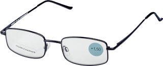 Naočale za čitanje – tanki crni okvir, dioptrija +1,5 visiomax