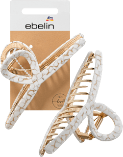Haarspange weiß/gold Optik ebelin