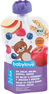 Kapsička bio maliny, čučoriedky v jablkách s krupicou babylove
