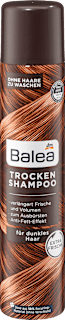 suchý šampon pro tmavé vlasy Balea