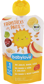 Kapsička bio banán a višňa v jablkách s müsli babylove