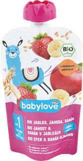 Kapsička bio jahody a banán v jablkách babylove