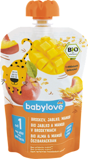 Kapsička bio jablko a mango v broskyniach s ovsom babylove