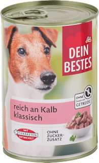 Karma mokra dla psa z cielęciną w sosie Dein Bestes