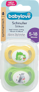 Suzetă din silicon simetrică 5-18 luni babylove
