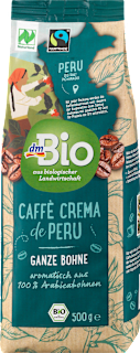 Caffe Crema z Peru, całe ziarna dmBio