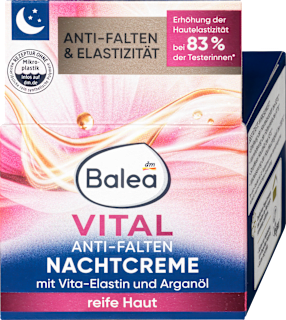 Nočný pleťový krém proti vráskam Vital Balea