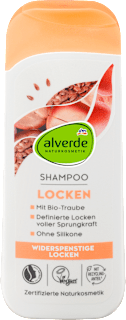Shampoo per capelli ricci con semi di lino e uva bio alverde