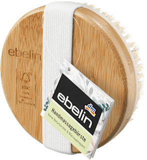 Handmassagebürste reine Naturborsten & Massagenoppen ebelin