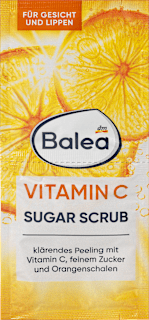 Sladkorni piling za obraz in ustnice z vitaminom C Balea