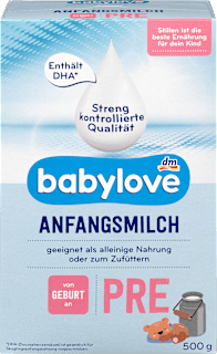 Мляко за начално хранене на кърмачета PRE, 0+м babylove