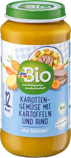 Warzywa z marchewką, ziemniakami i wołowiną, od 12. miesiąca życia dmBio