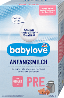 Početno zamensko mleko PRE, početna formula za odojčad, od rođenja babylove