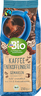 Bio koffeinmentes őrölt kávé dmBio