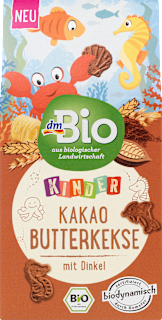 Bio kakaós vajas keksz tönköllyel, 3 éves kortól dmBio