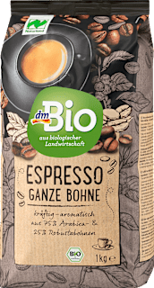Bio cela kavna zrna Espresso dmBio