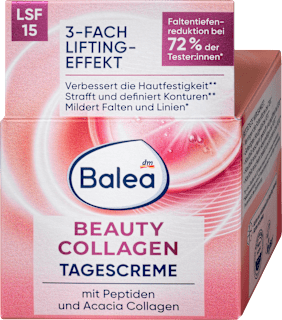 BEAUTY COLLAGEN dnevna krema za lice, SPF 15 Balea