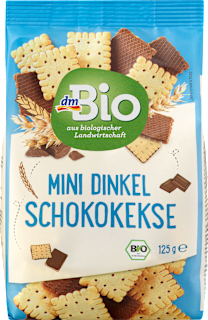 Mini ciasteczka orkiszowe z czekoladą dmBio