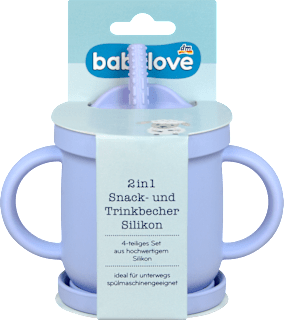 Silikonowy kubek na przekąski i napoje 2 w 1 babylove
