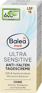 Denný pleťový krém proti vráskam Ultra Sensitive s OF15 Balea med