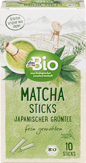 Grüner Tee Matcha Sticks (10 Sticks) dmBio