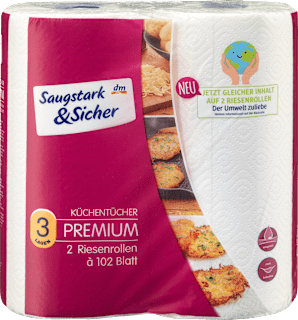 Papirni ubrusi, 3-slojni, 2x102 listića Saugstark&Sicher