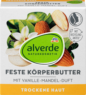 Feste Körperbutter mit Vanille-Mandel-Duft alverde NATURKOSMETIK