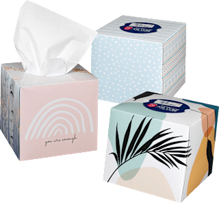 Papír zsebkendő XXL-méretű, dobozos, 4-rétegű, többféle Soft&Sicher