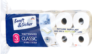 toaletní papír 3vrstvý Classic 20x220 Sanft&Sicher