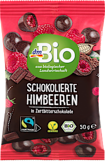 Bio liofilizirane maline, oblite s temno čokolado dmBio