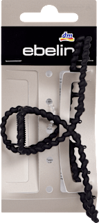 skřipec do vlasů, kovový vlnitý, černý ebelin