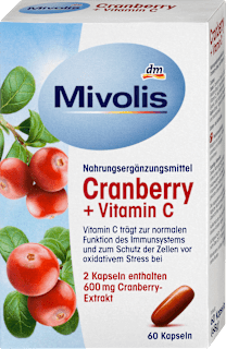 Kapsuly Brusnice + Vitamín C Mivolis
