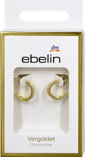 Vergoldete Ohrstecker Creolen (1 Paar) ebelin