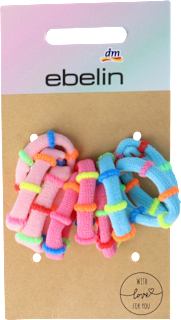 Bunte Haargummis mit Neon-Details ebelin