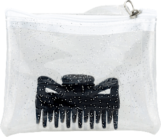 Set mollettone nero con pochette s-he stylecollection