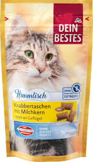 Katzenleckerli Himmlisch Knabbertaschen mit Milchkern Dein Bestes