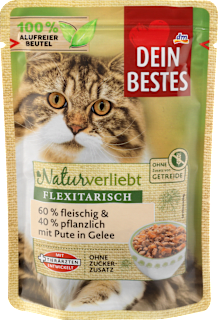 naturverliebt Cibo umido per gatti con tacchino e verdure in gelatina DEIN BESTES