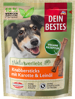 Gustări pentru câini cu morcovi Dein Bestes