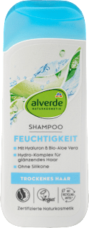 Hidratáló sampon hialuronnal és bio aloe verával, száraz hajra alverde NATURKOSMETIK