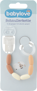 Верижка за биберон, различни цветове/мотиви babylove