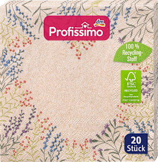Serwetki z recyklingu, serce, 25x25 Profissimo