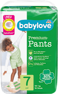 Premium hlačne plenice 7 XXL, 18+ kg babylove