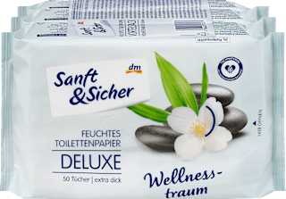 Vlažni toaletni papir Wellness Traum, 3 x 50, več različic Sanft&Sicher