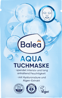 Hidratáló fátyolmaszk Aqua, hialuronnal és algakivonattal Balea