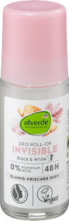 INVISIBLE Black & White deo roll-on za žene alverde NATURKOSMETIK