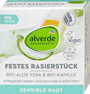 Festes Rasierstück Aloe Vera & Kamille  alverde NATURKOSMETIK