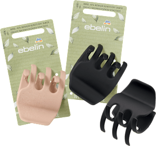 Haarklammer recycelt midi schwarz / rosa ebelin