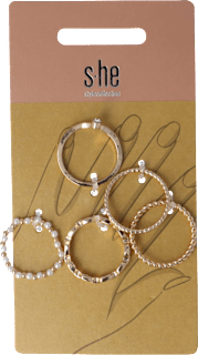 Set anelli dorati s-he stylecollection