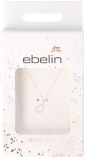 Halskette mit Herzform-Anhänger aus Silber 925 ebelin